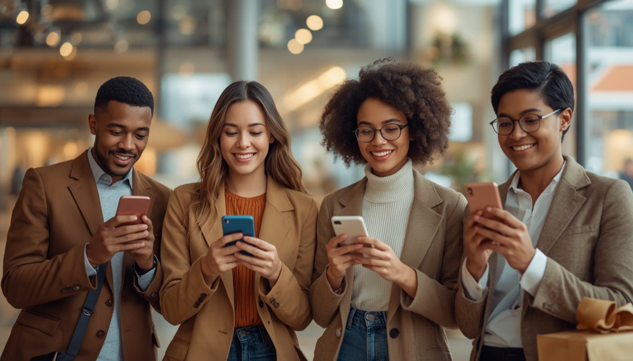 people watching in phone